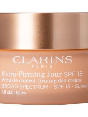 Clarins Extra-Firming Day Cream in Peach and Gold
